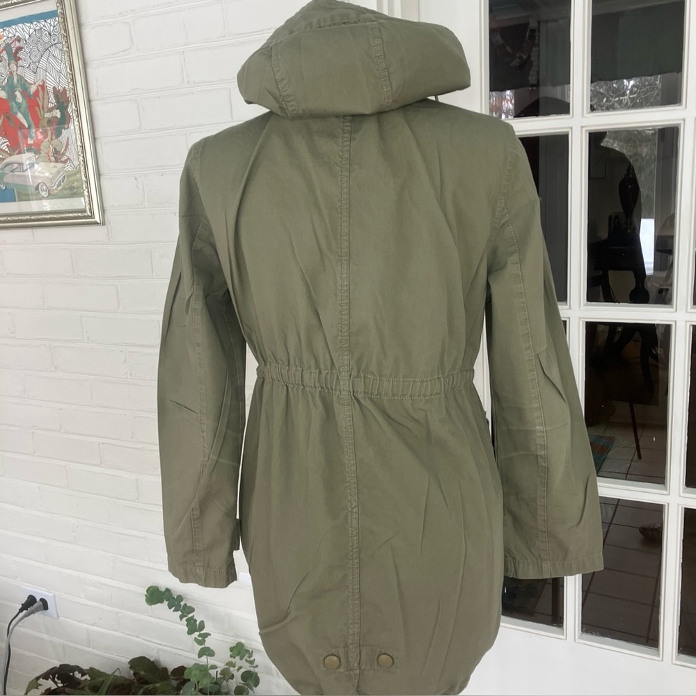 Jumpo Army Green Cotton Utility Jacket | Women’s Size 8 - Picture 6 of 10